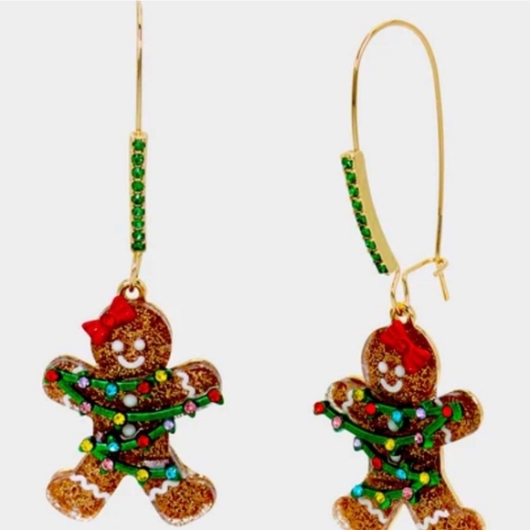 🔹️ Betsey Johnson🔹️ Adorable Jingle Bell Bling Christmas Gingerbread - Picture 3 of 4